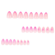 Hot Pink Glitter Star Press-On Nails