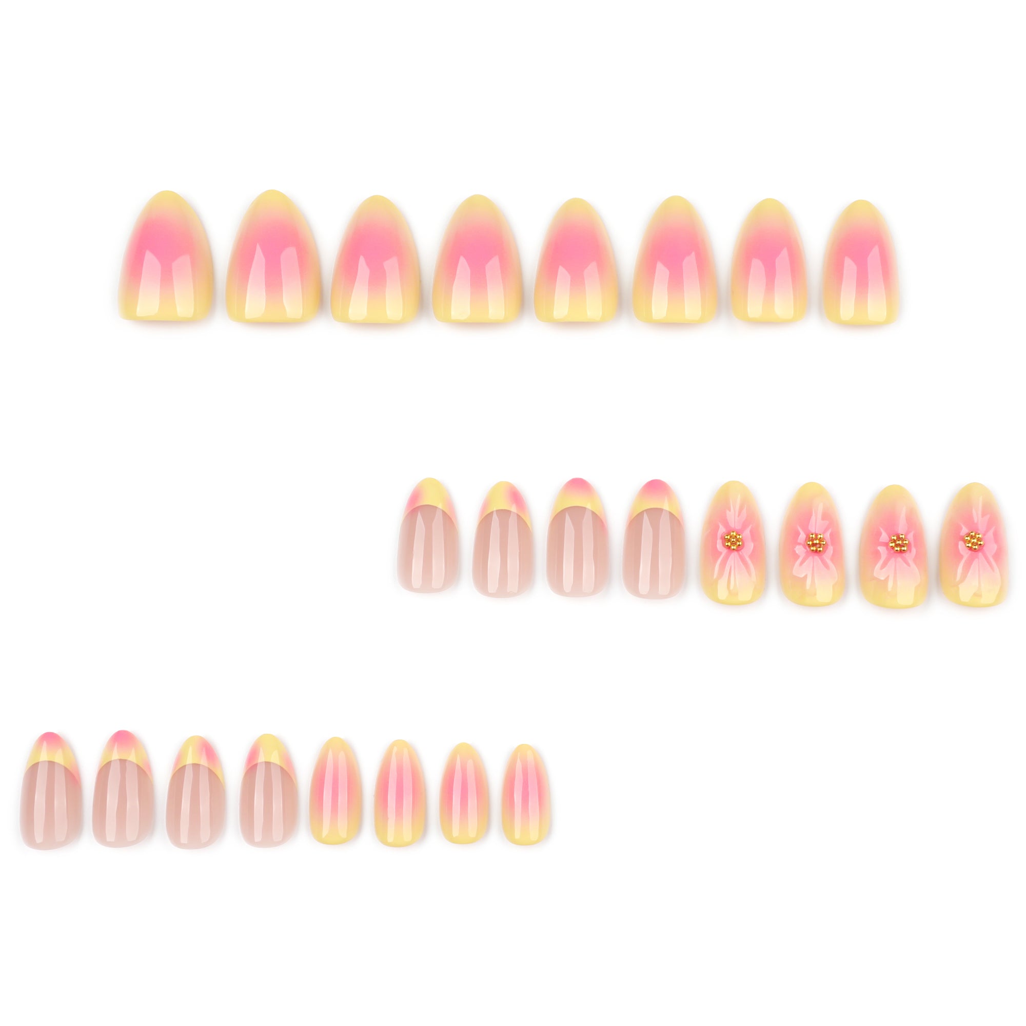 Peach Sorbet Hibiscus Press-On Nails