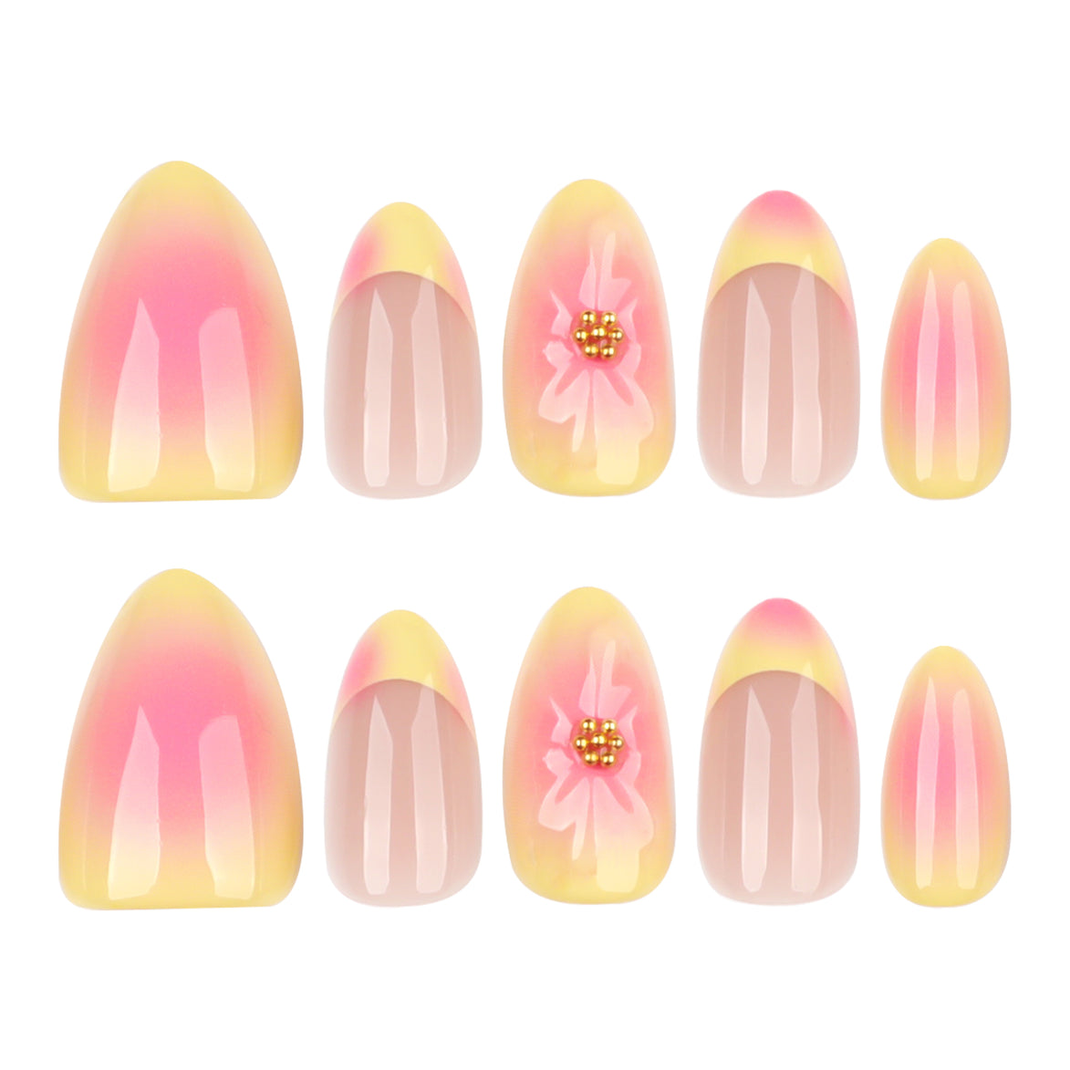 Pink Plaid Mix Press-On Nails