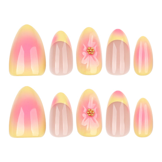 Pink Plaid Mix Press-On Nails