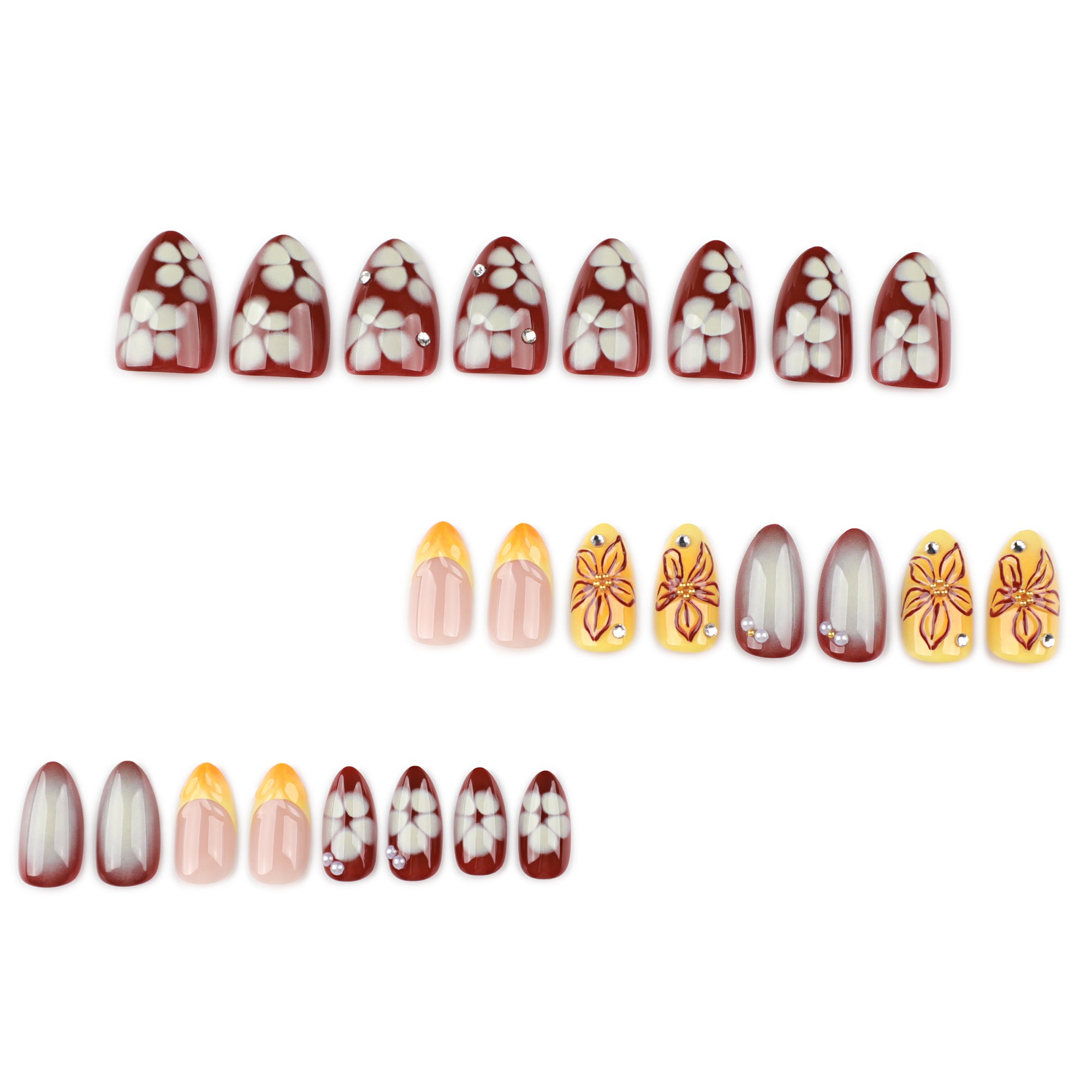 Autumn Harvest Floral Press-On Nails