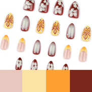 Autumn Harvest Floral Press-On Nails