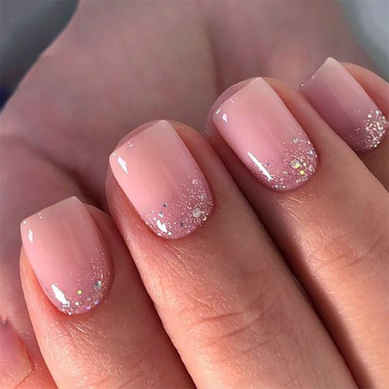 Red Glitter Bow Accent Press-On Nails