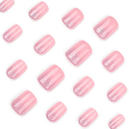 Red Glitter Bow Accent Press-On Nails