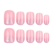 Red Glitter Bow Accent Press-On Nails