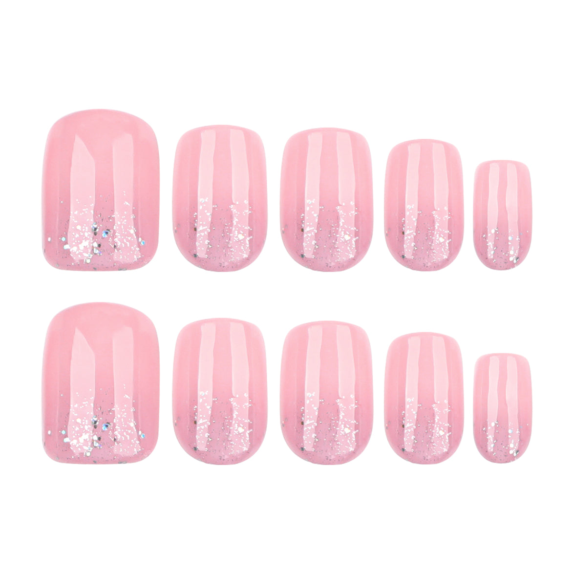 Red Glitter Bow Accent Press-On Nails