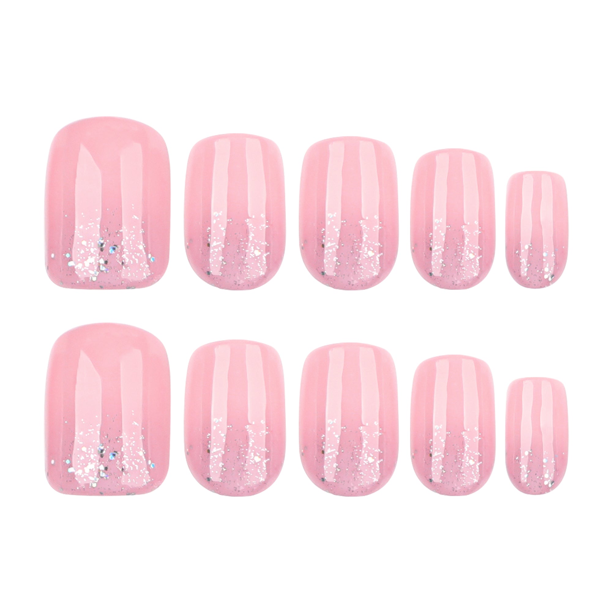 Red Glitter Bow Accent Press-On Nails