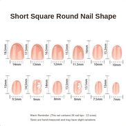 Peach Gold Arch French Press-On Nails
