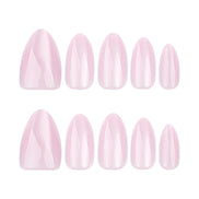 Silver Chrome Almond Nails