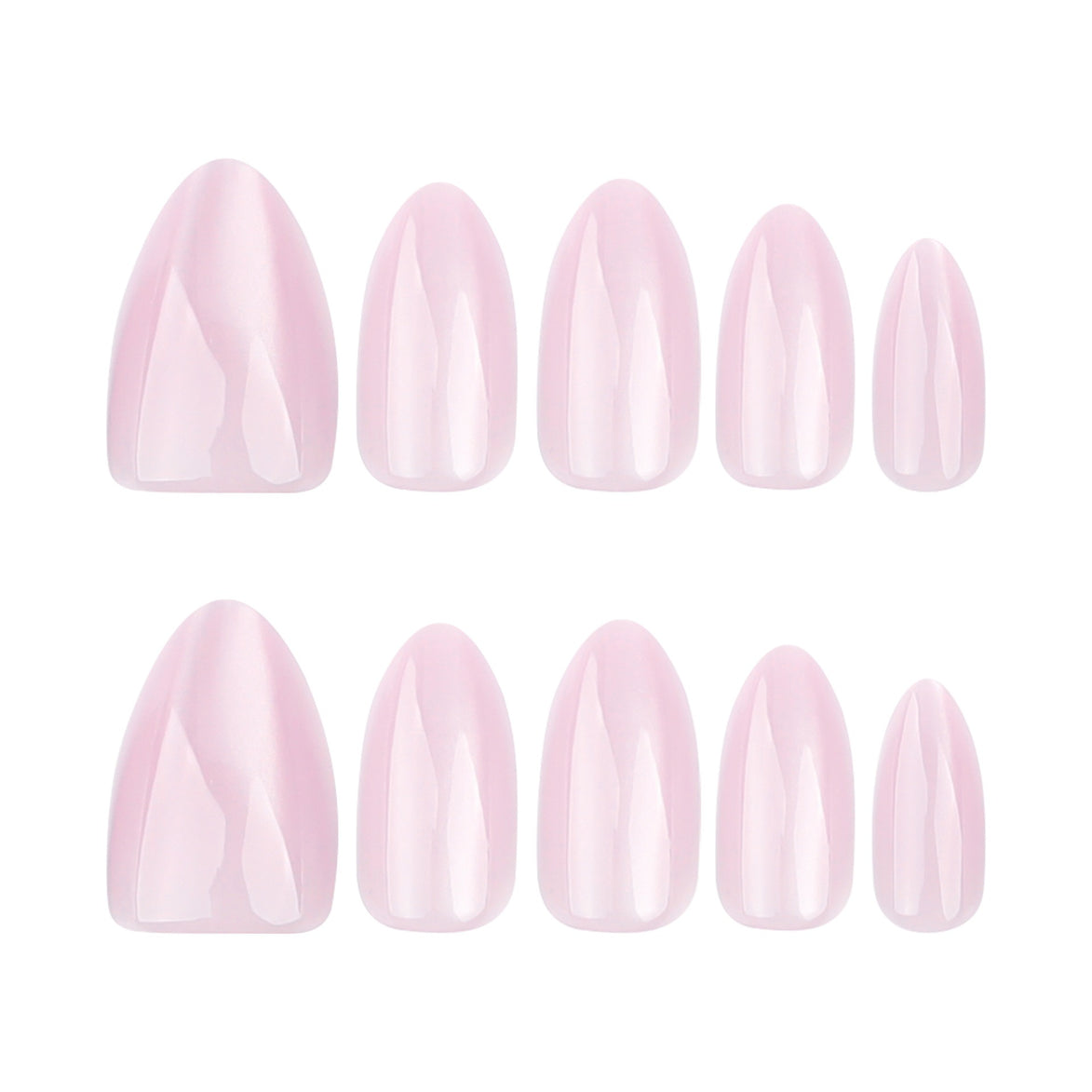 Silver Chrome Almond Nails