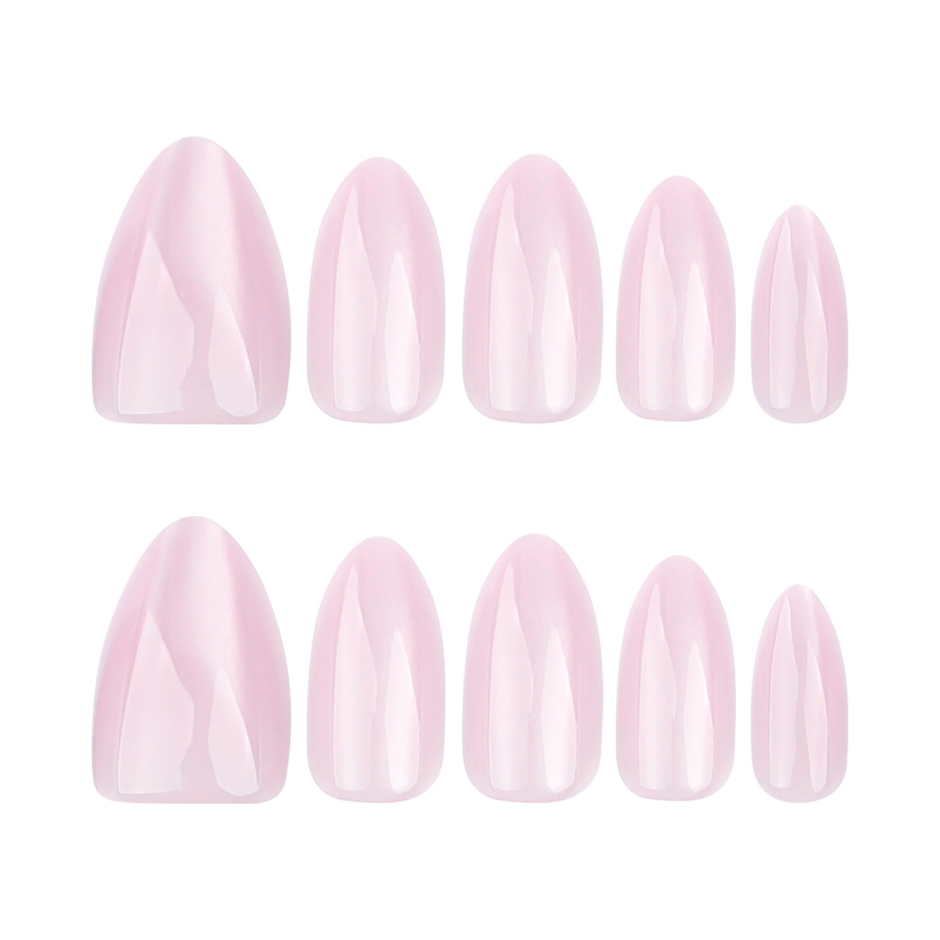 Silver Chrome Almond Nails