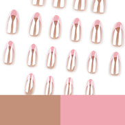 Rose Gold Chrome French Press-On Nails