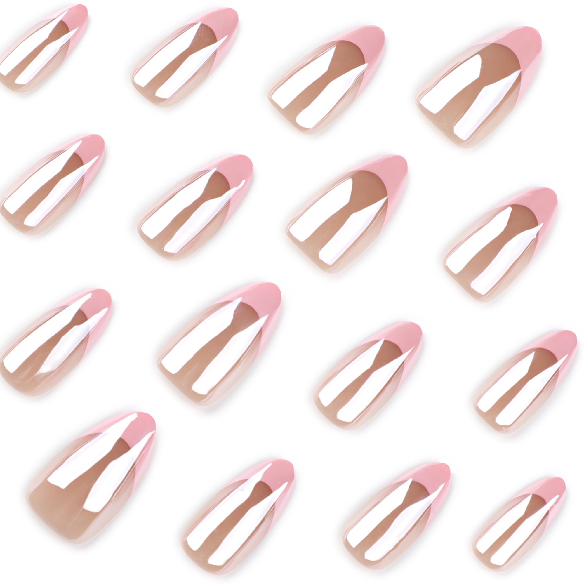 Rose Gold Chrome French Press-On Nails