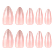 Pink Chrome Gloss Nails