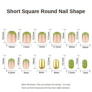 Green French Accent Nails