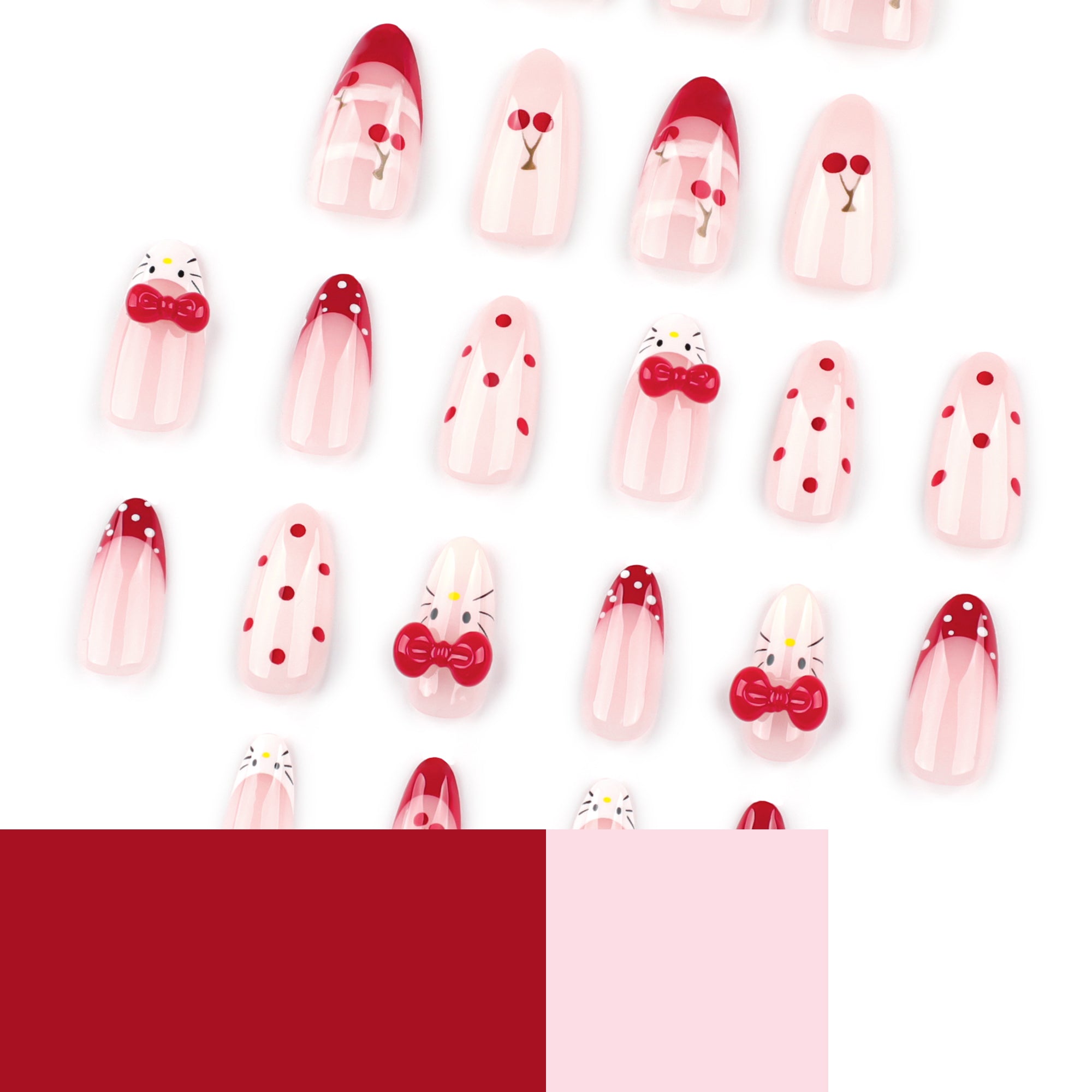 Cherry French Character Nails