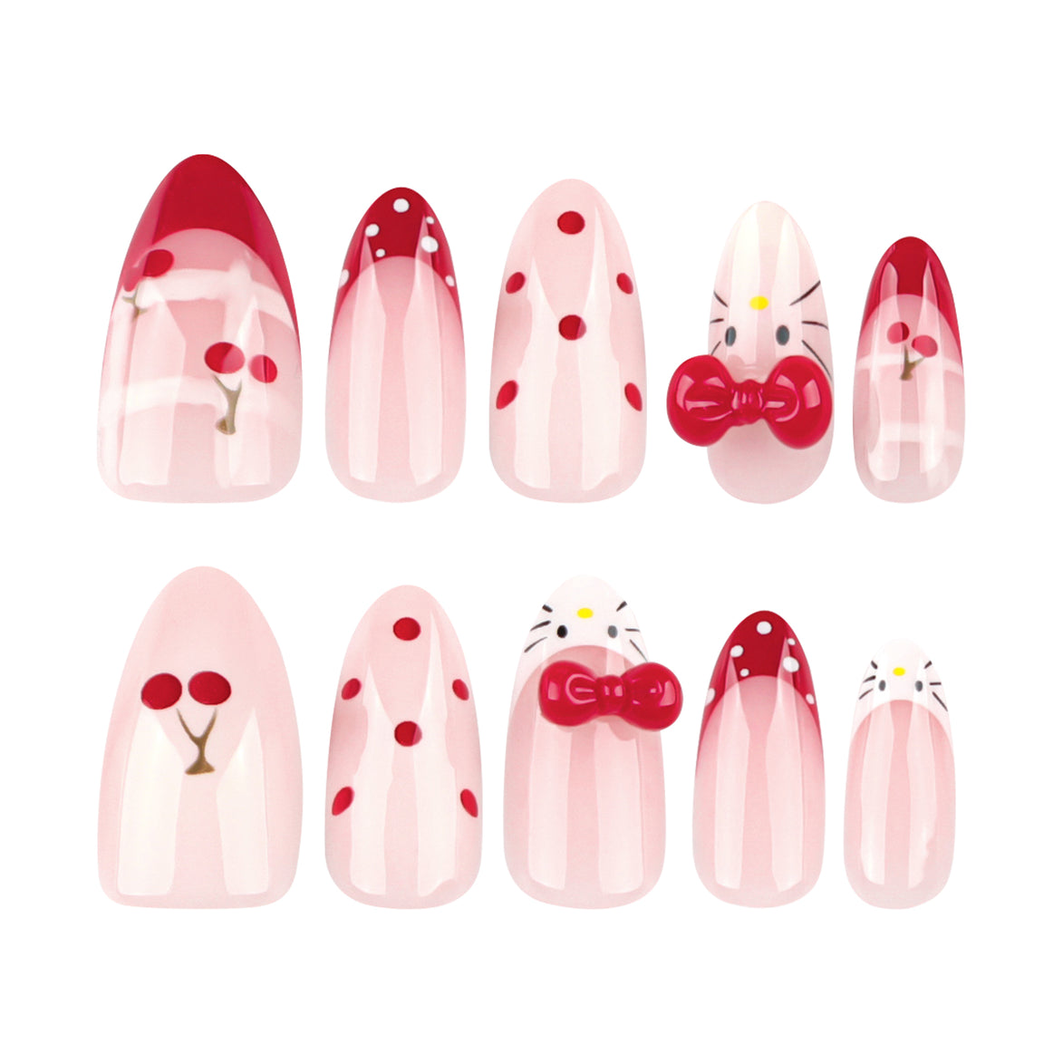 Cherry French Character Nails