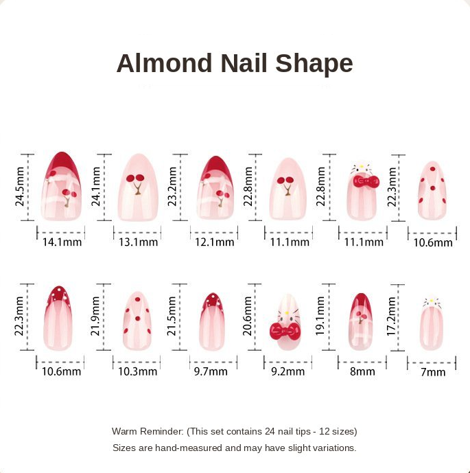 Cherry French Character Nails