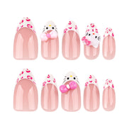 Leopard Accent Pink Nails