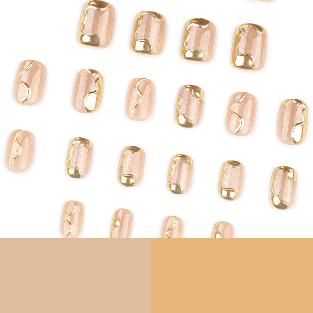 Golden Wave Shimmer Press-On Nails