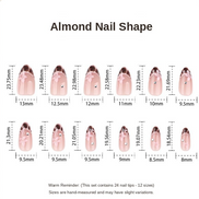 Blush Floral Chocolate Tip Nails