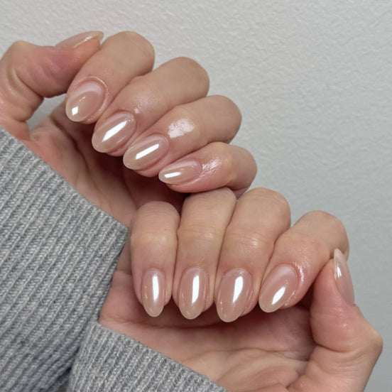 Nude Deep French Nails