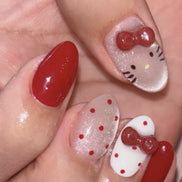 Cherry Bow Character Nails