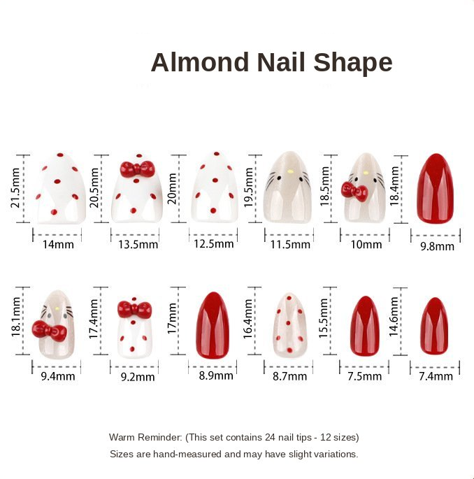Cherry Bow Character Nails