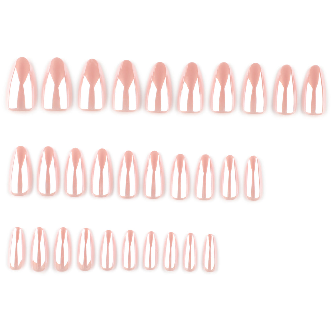Glazed Nude Chrome Press-On Nails