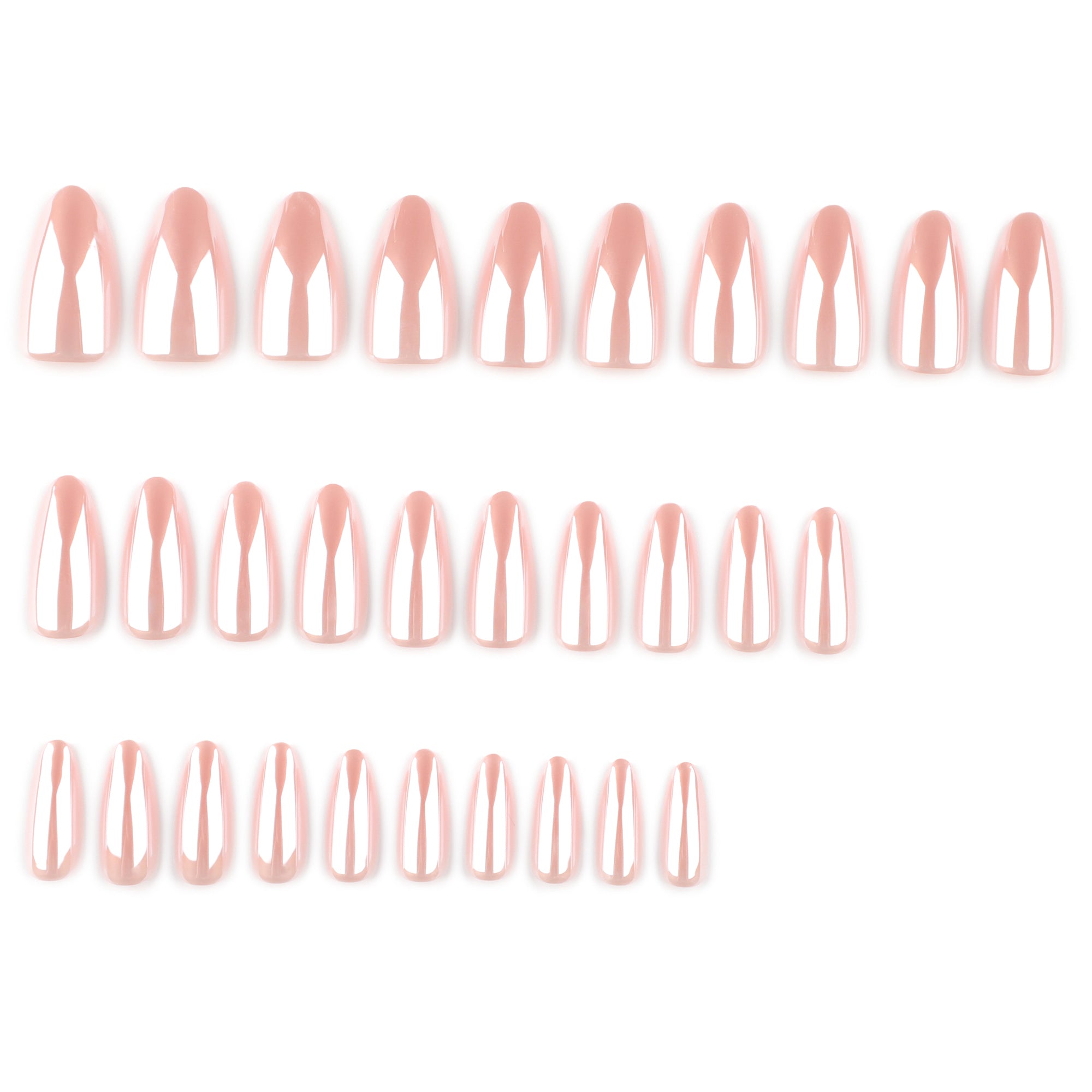 Glazed Nude Chrome Press-On Nails