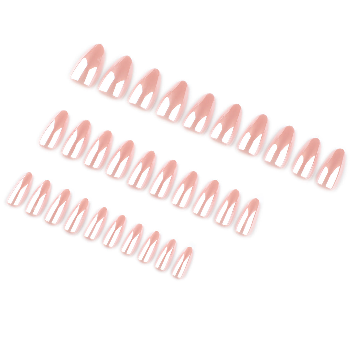 Glazed Nude Chrome Press-On Nails