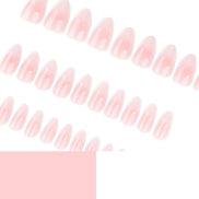 Pearl Chrome Almond Nails