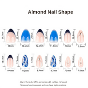 Blue Mixed Art Nails