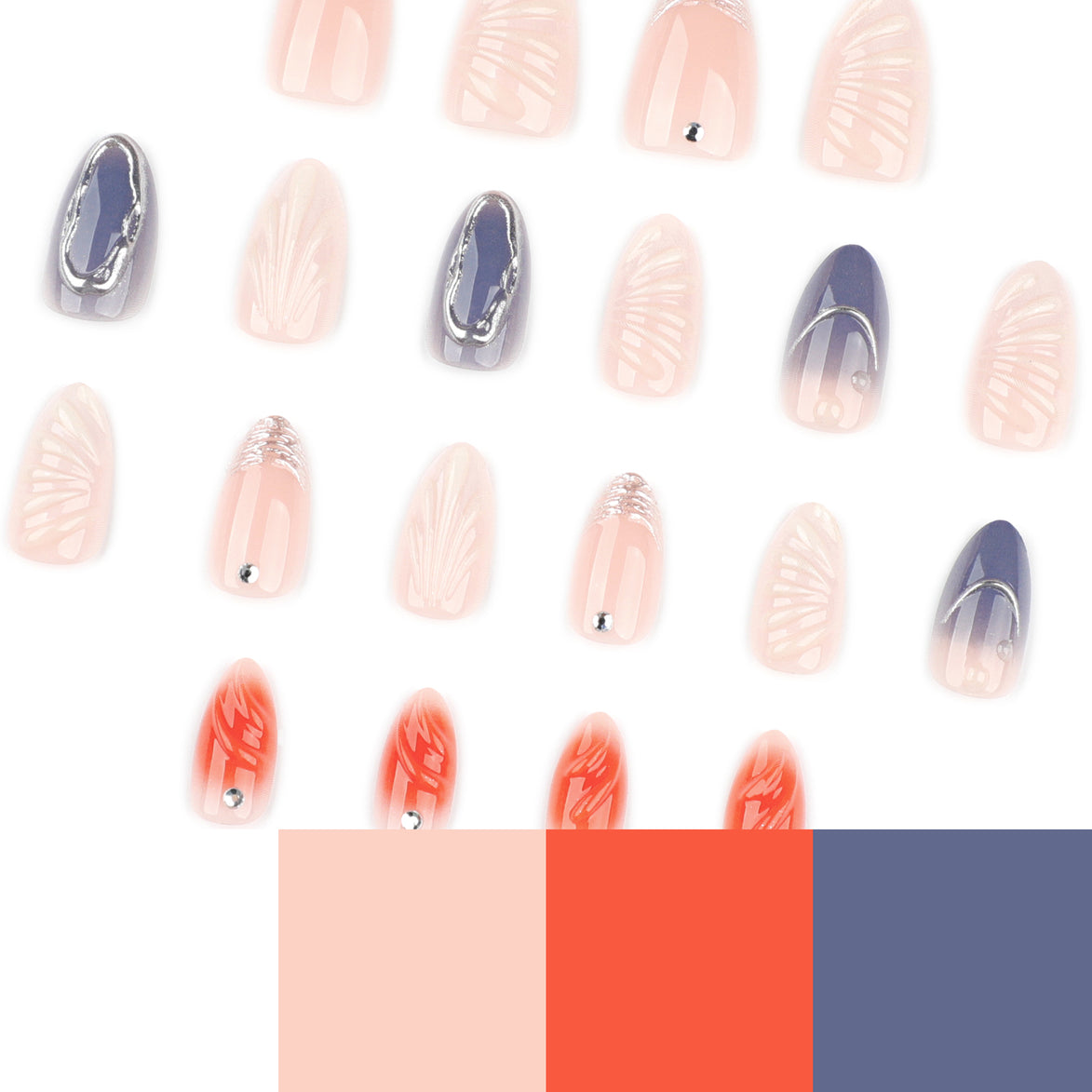 Coastal Sunset Press-On Nails