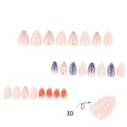 Neutral Abstract Accent Nails