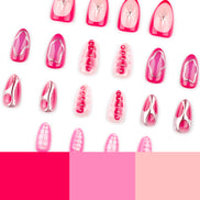 Pink Statement Art Press on Nails