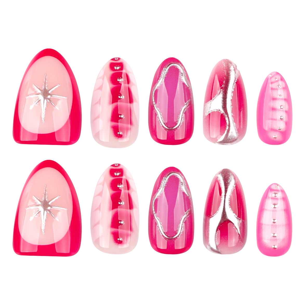Pink Statement Art Nails