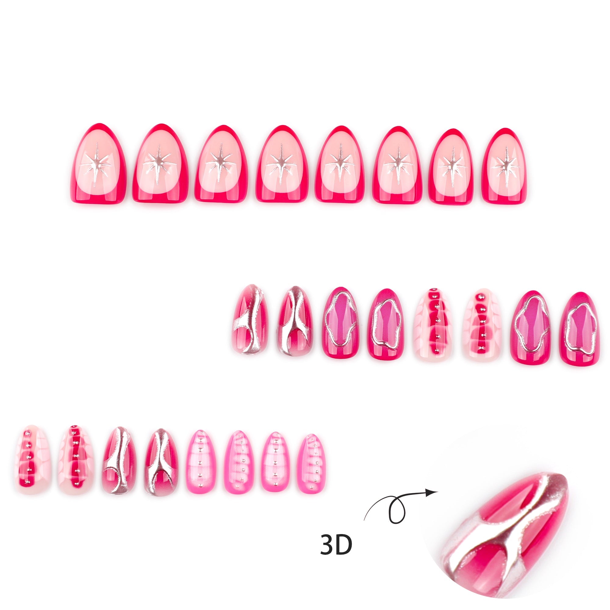 Pink Statement Art Nails