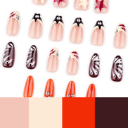 Mocha Butterfly Star Press-On Nails