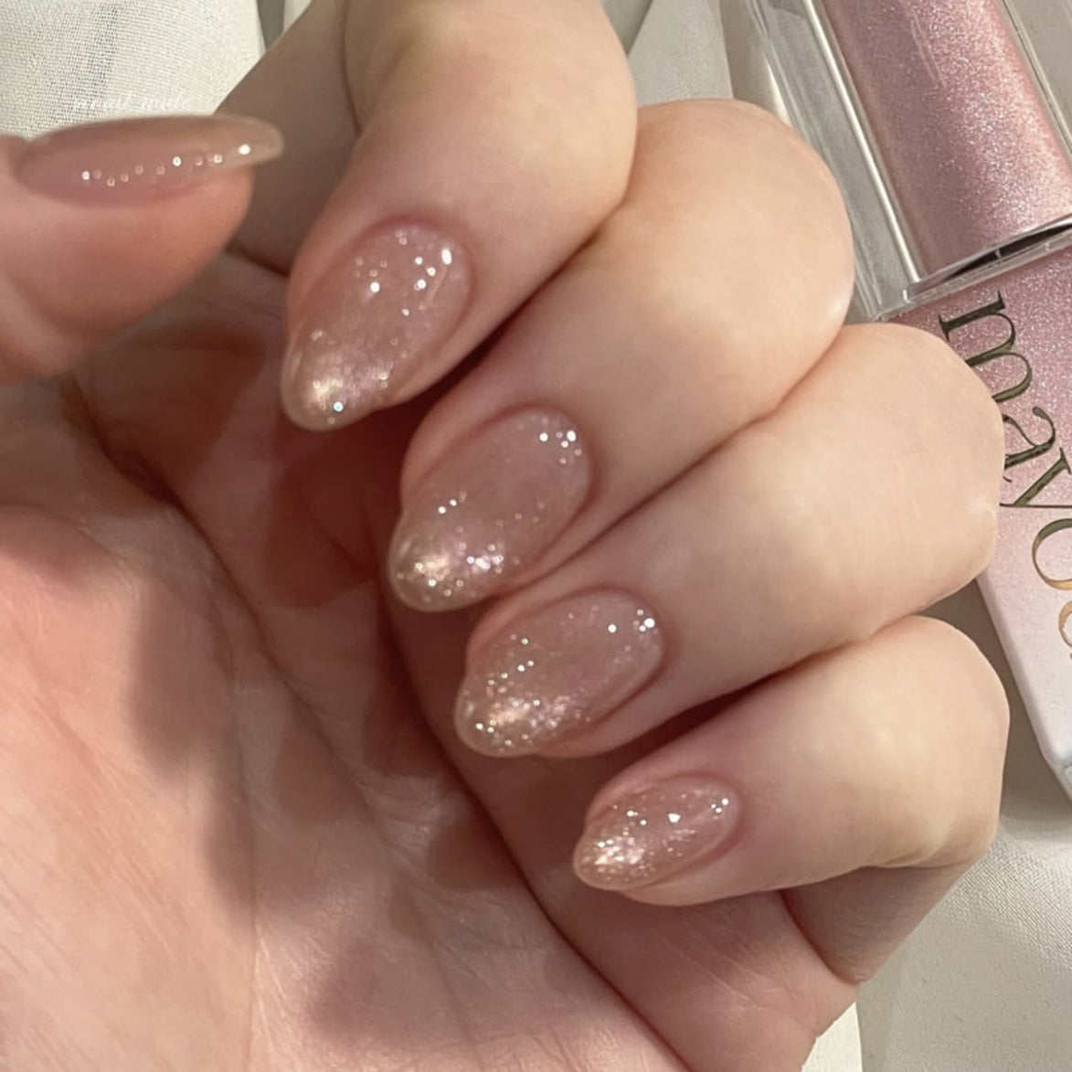 Glitter Nude Sparkle Press on Nails