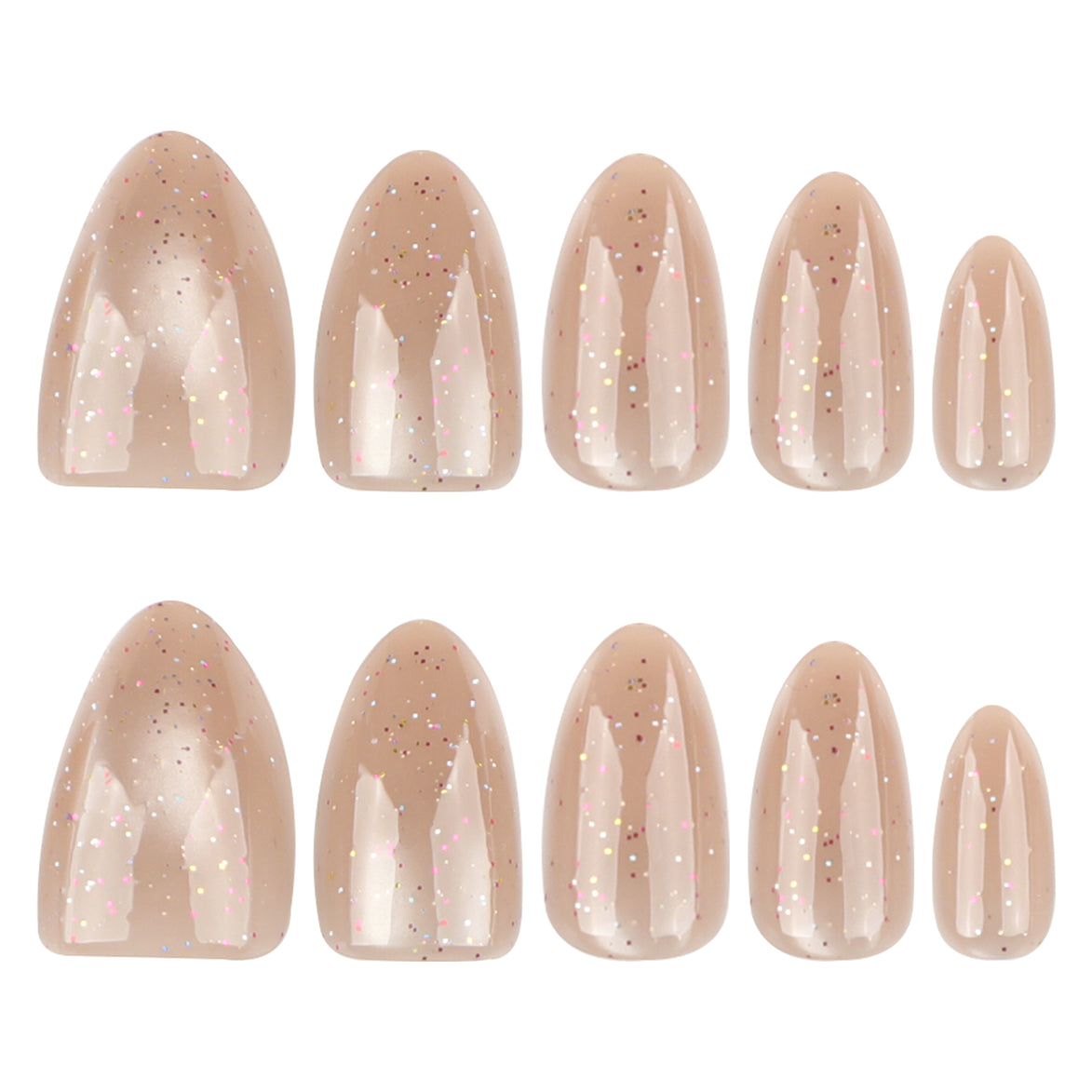 Glitter Nude Sparkle Nails