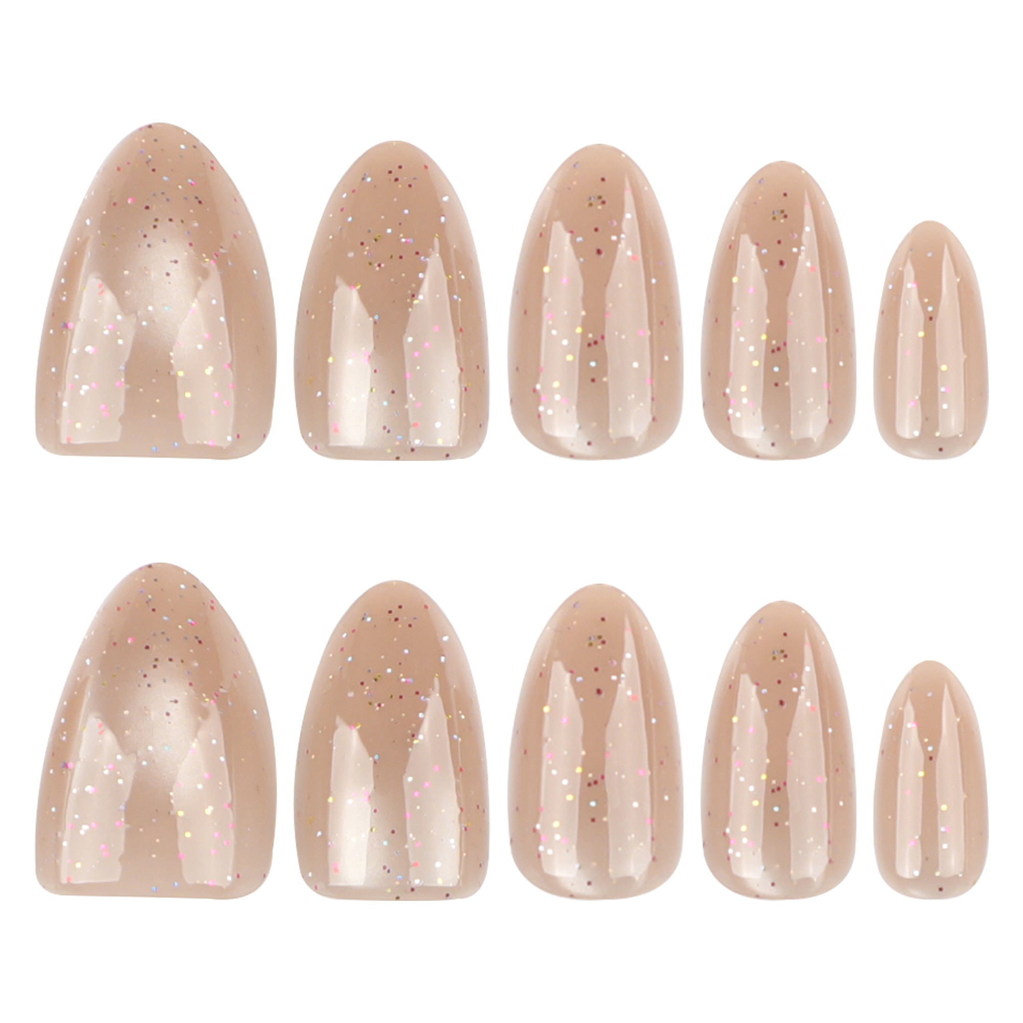 Glitter Nude Sparkle Nails