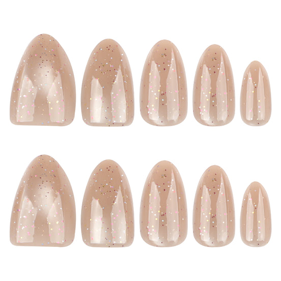 Glitter Nude Sparkle Nails