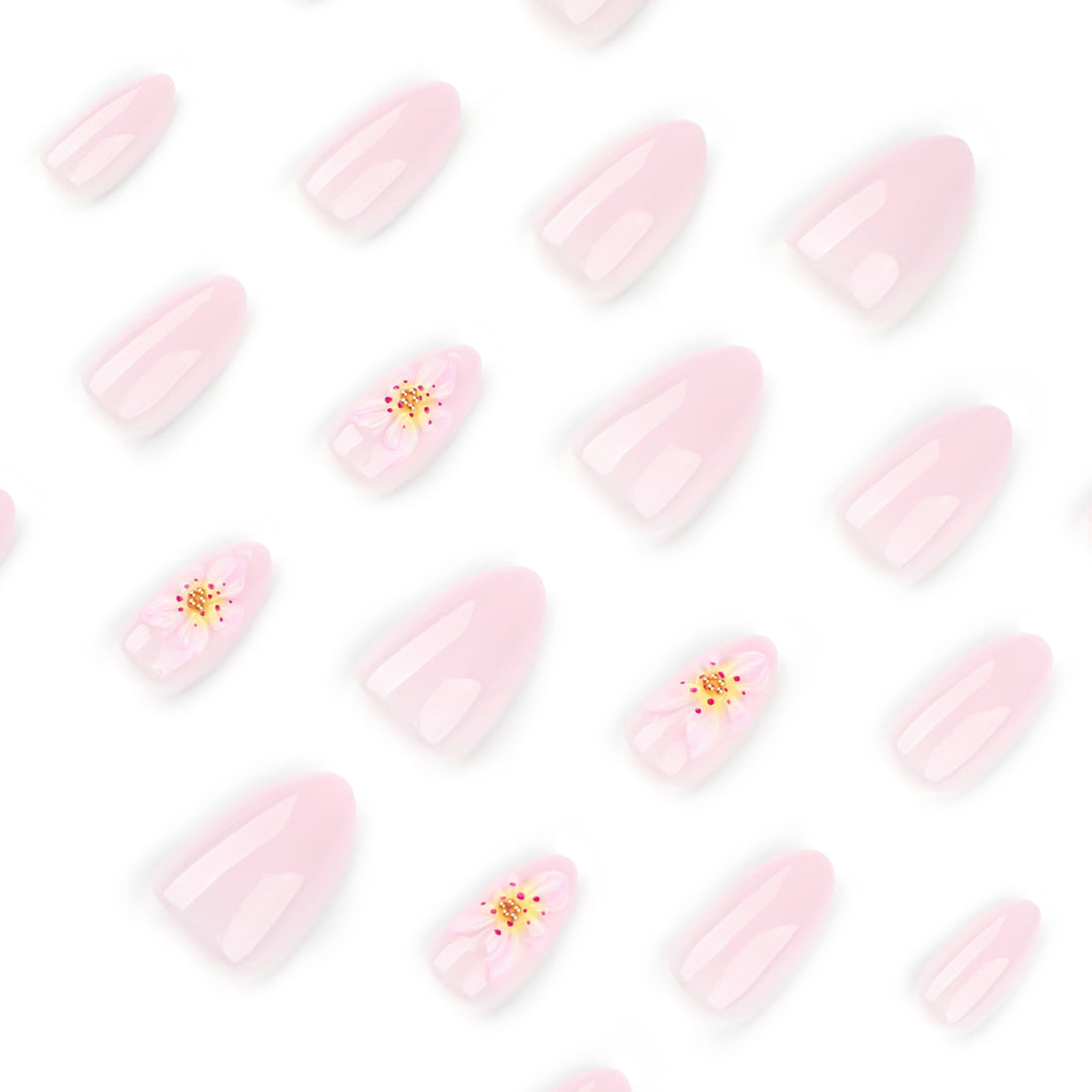 Cherry Gloss Pink Nails