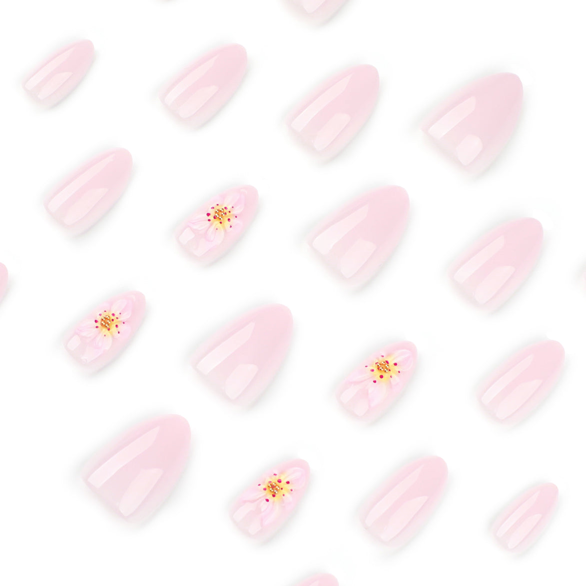Cherry Gloss Pink Nails