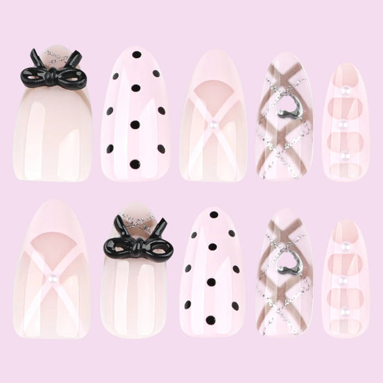Leopard Bow Accent Nails