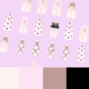 Parisian Bow & Plaid Press-On Nails