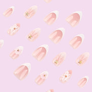 Soft Pink Blossom Nails