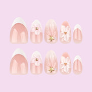 Soft Pink Blossom Nails