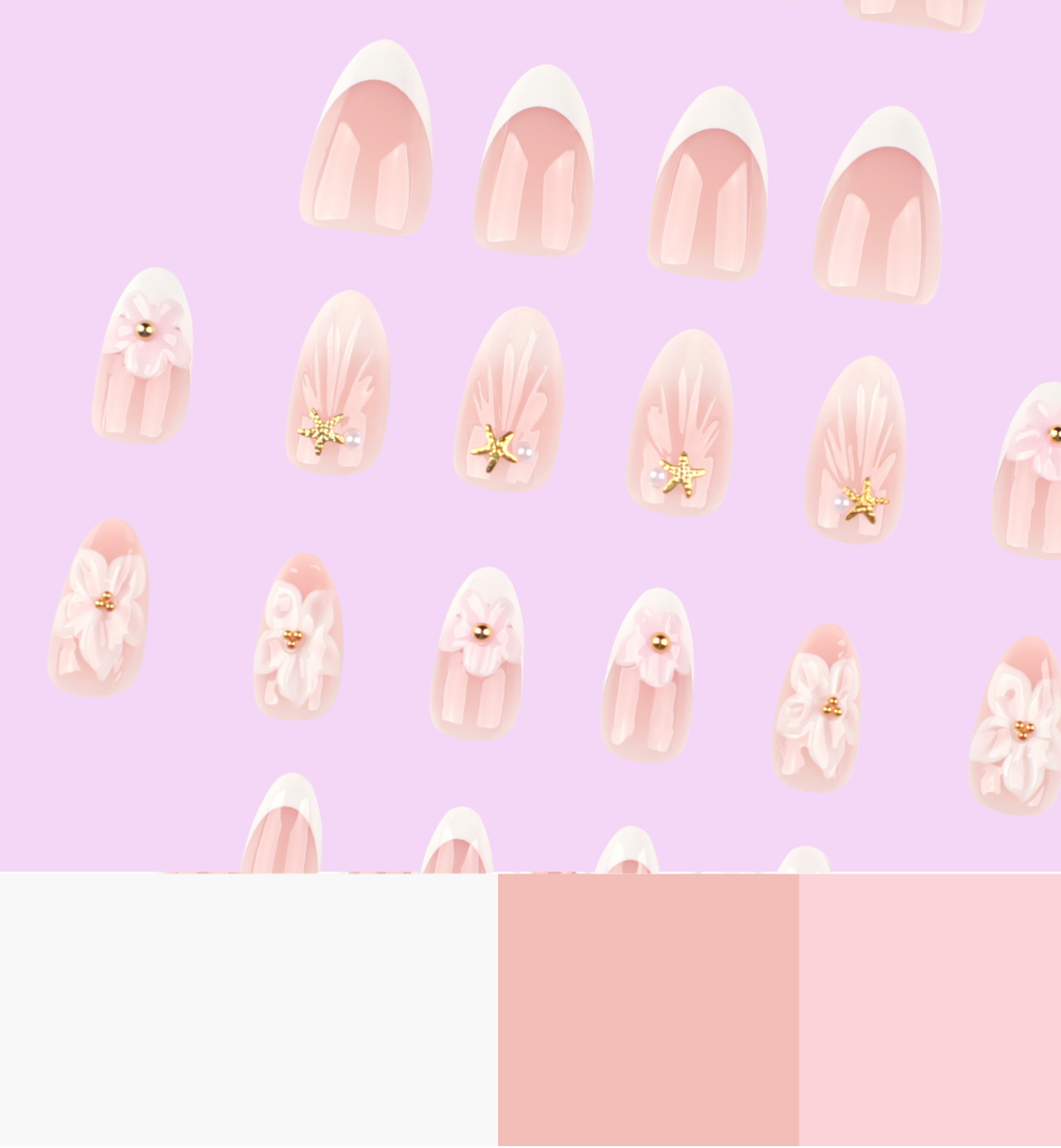 Cherry Blossom 3D Flower Press-On Nails